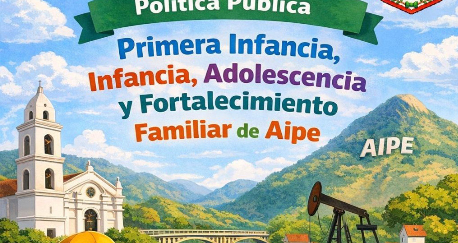 Ilustración territorial de Aipe y su niñez